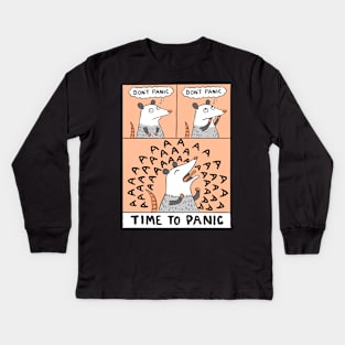 Time to panic Kids Long Sleeve T-Shirt